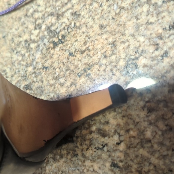 Designer Leather Boots black minimalist chic Office Siren Harness Wrap Sz 8.5 - Picture 11 of 13